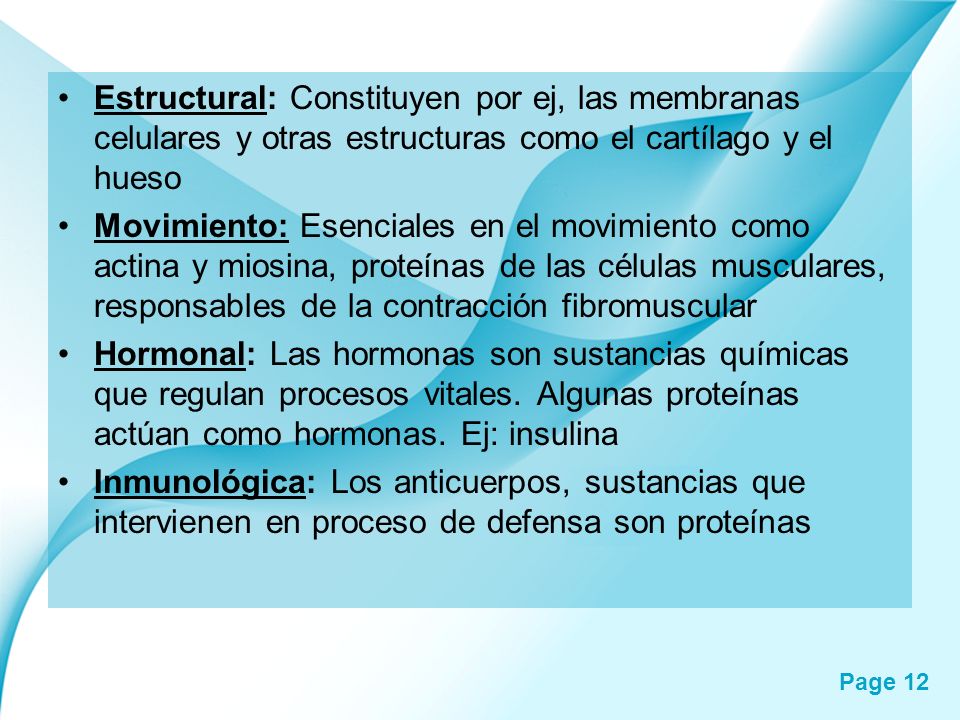 Estructural: Constituyen por ej, las membranas celulares y otras estructuras como el cartílago y el hueso