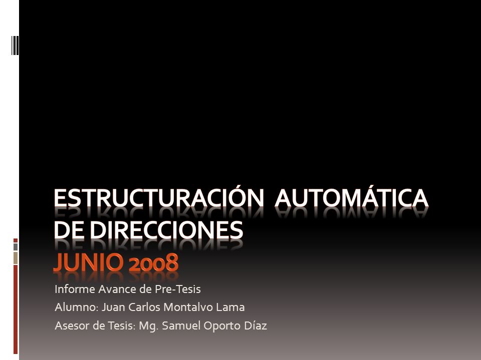 Estructuración automática de direcciones junio 2008