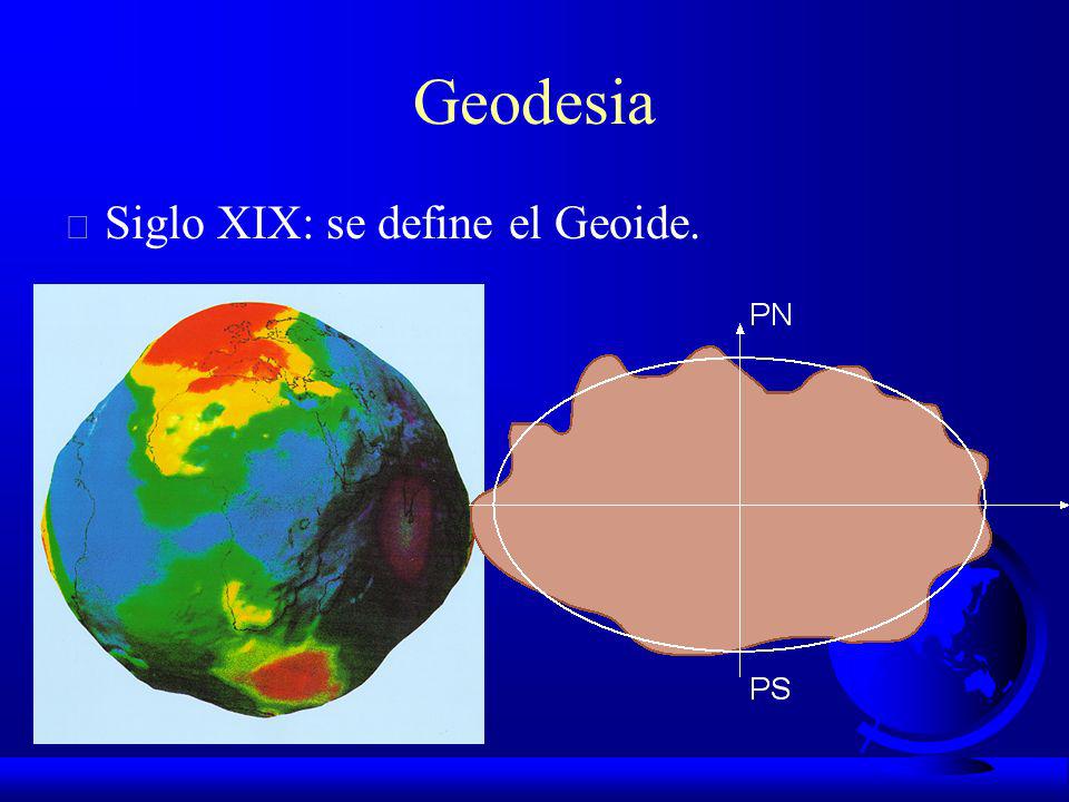 Geodesia Siglo XIX: se define el Geoide.