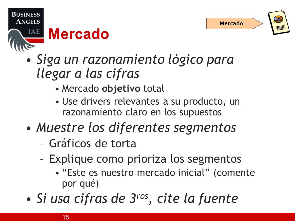 Mercado Siga un razonamiento lógico para llegar a las cifras