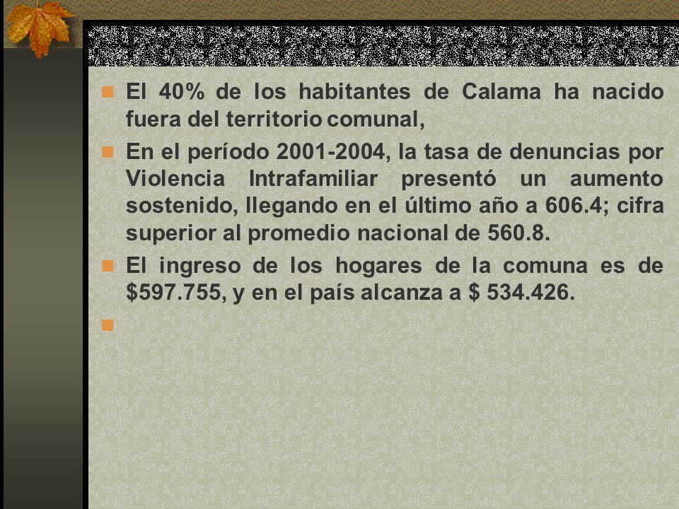 El 40% de los habitantes de Calama ha nacido fuera del territorio comunal,