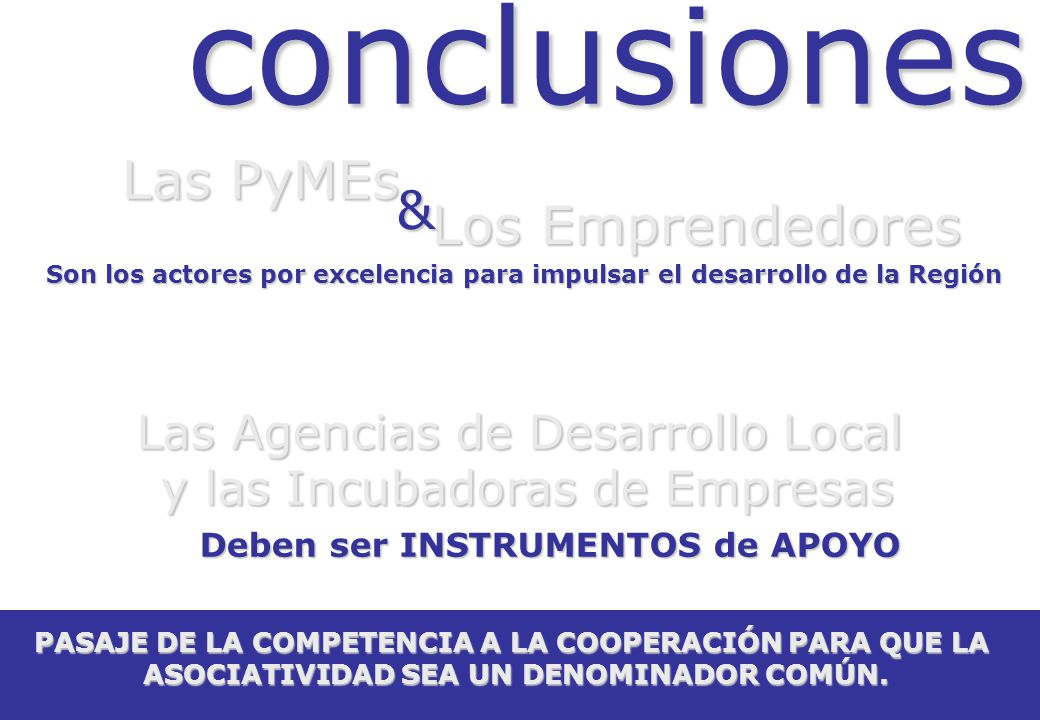 conclusiones Las PyMEs & Los Emprendedores