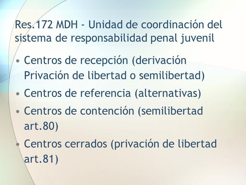 Res.172 MDH - Unidad de coordinación del sistema de responsabilidad penal juvenil