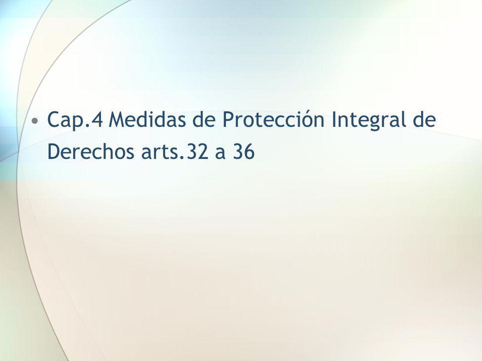 Cap.4 Medidas de Protección Integral de Derechos arts.32 a 36