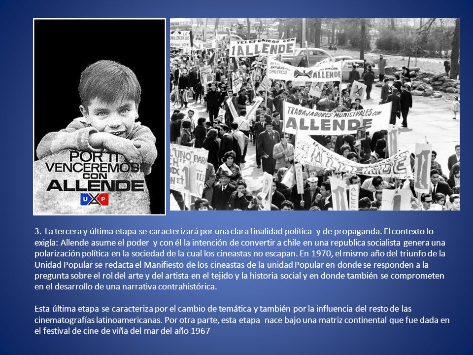 3.-La tercera y última etapa se caracterizará por una clara finalidad política y de propaganda.