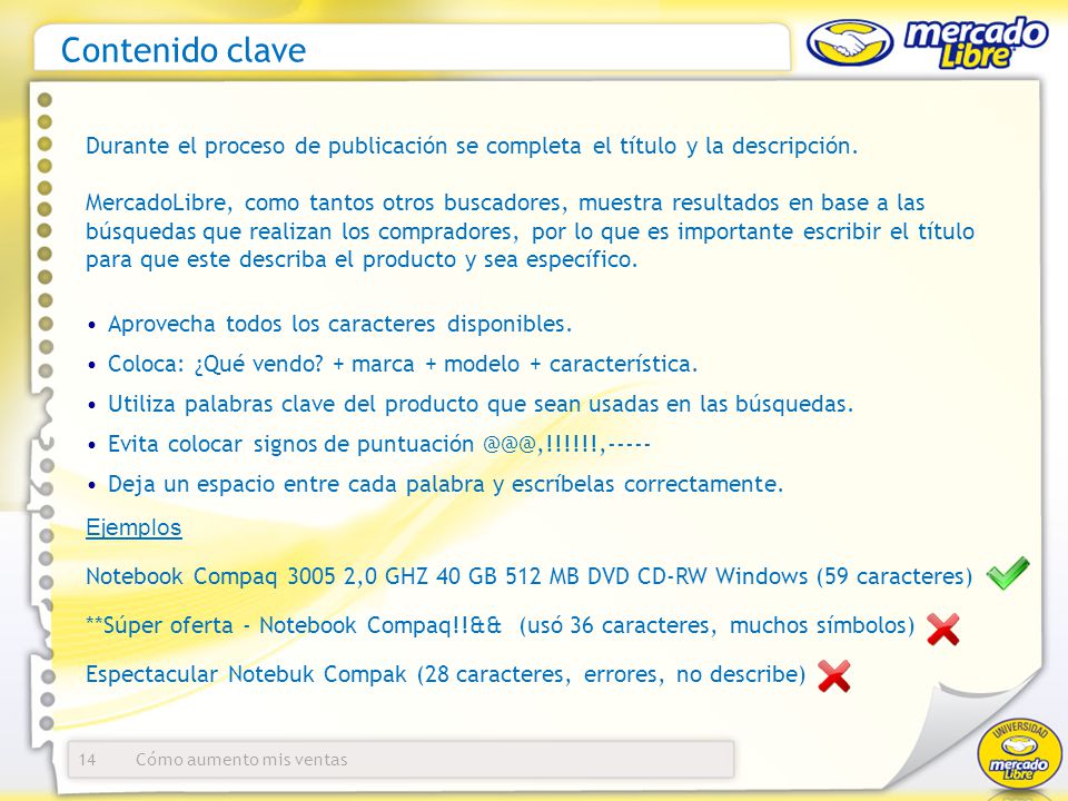 Contenido clave Durante el proceso de publicación se completa el título y la descripción.