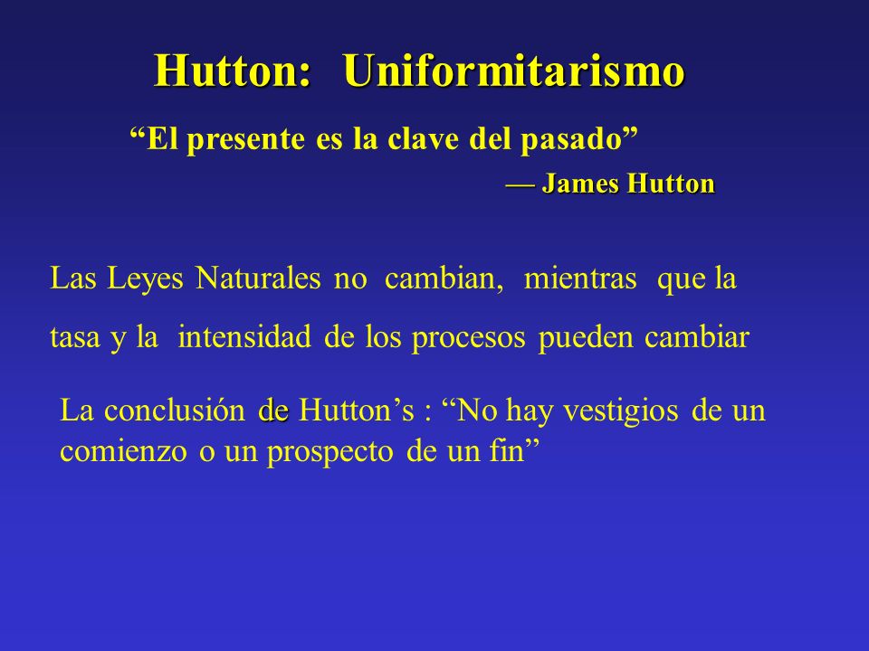 Hutton: Uniformitarismo