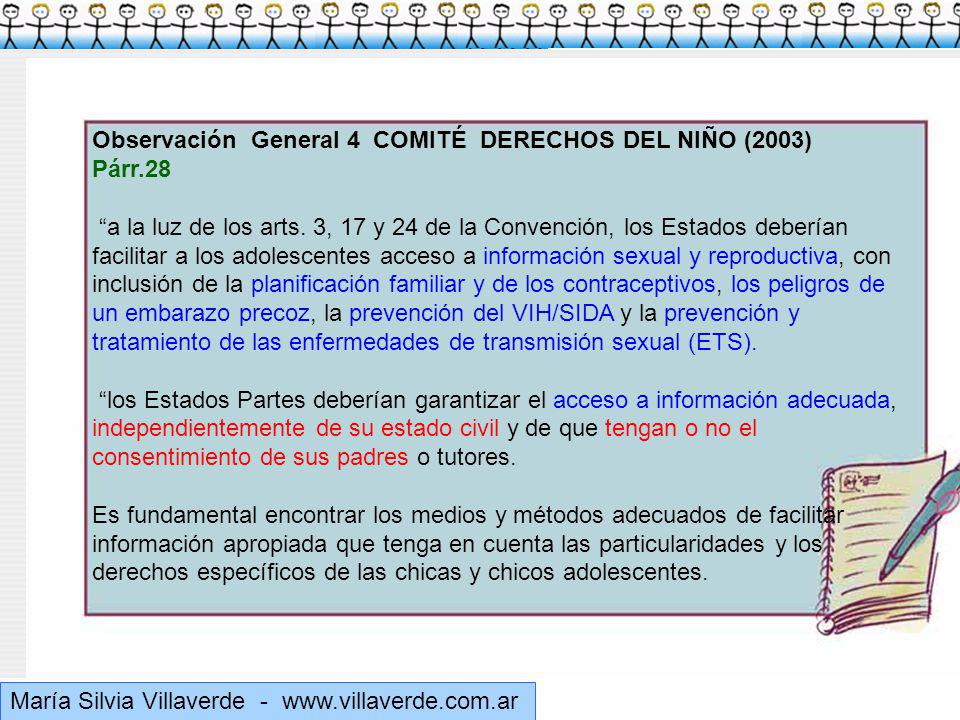 Muchas gracias Observación General 4 COMITÉ DERECHOS DEL NIÑO (2003)