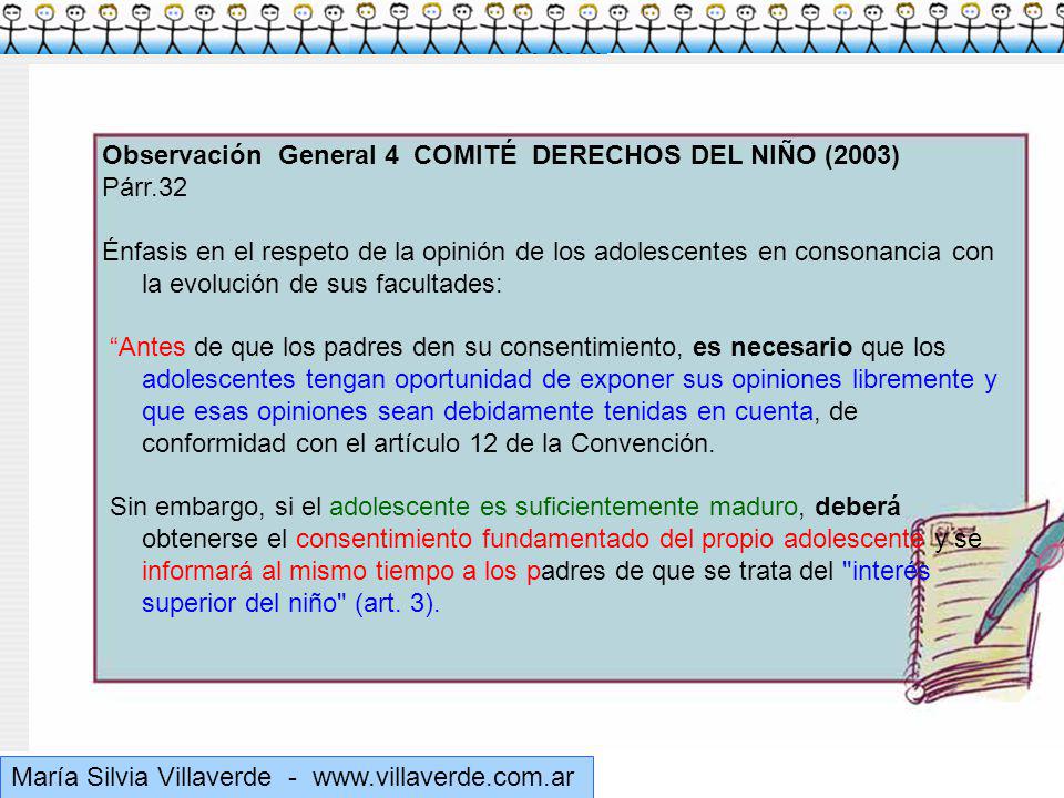 Muchas gracias Observación General 4 COMITÉ DERECHOS DEL NIÑO (2003)