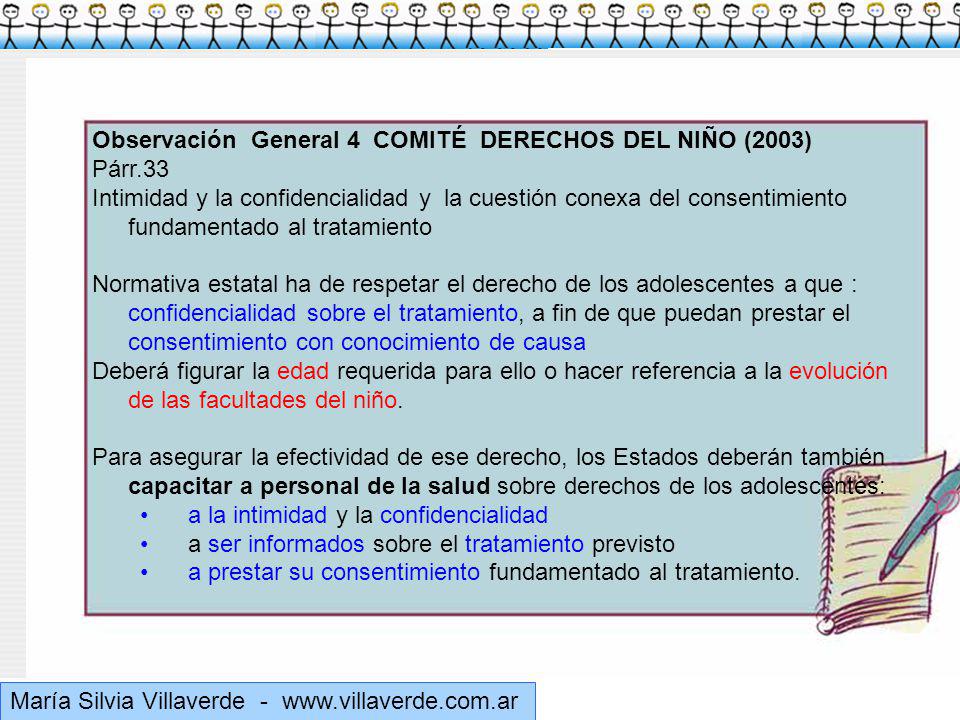 Muchas gracias Observación General 4 COMITÉ DERECHOS DEL NIÑO (2003)