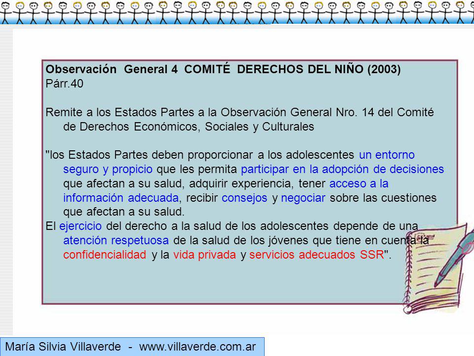 Muchas gracias Observación General 4 COMITÉ DERECHOS DEL NIÑO (2003)