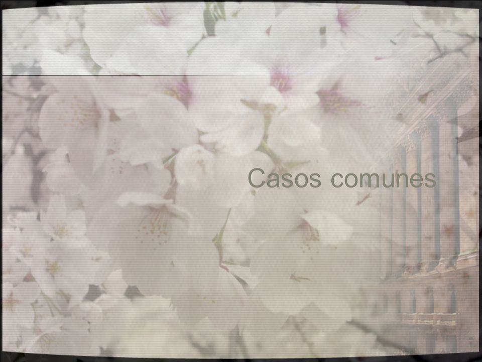 Casos comunes