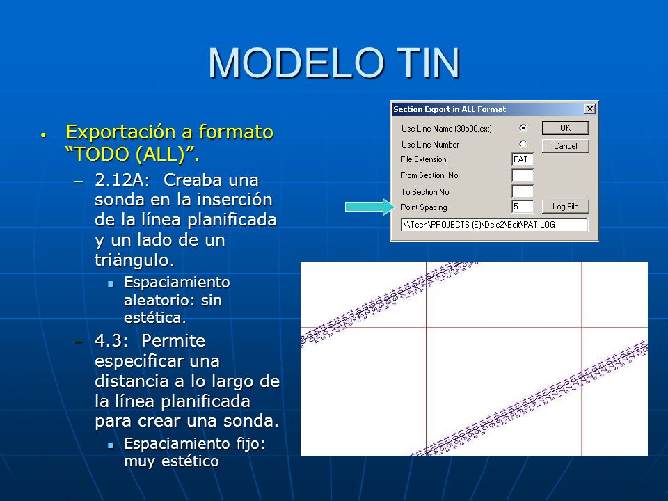 MODELO TIN Exportación a formato TODO (ALL) .