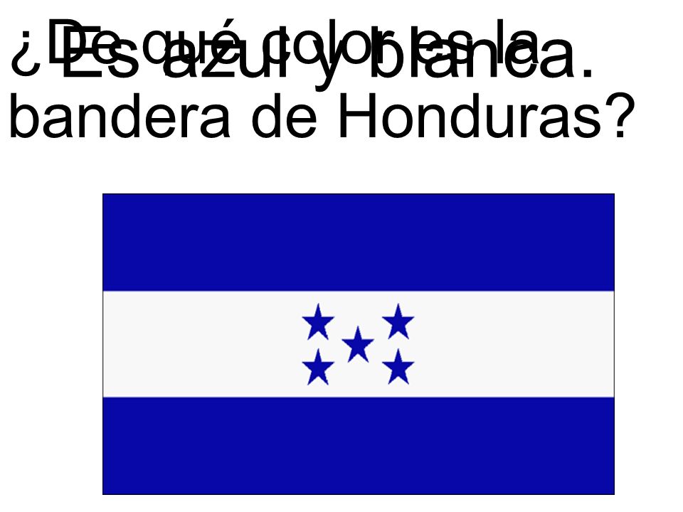 ¿De qué color es la bandera de Honduras