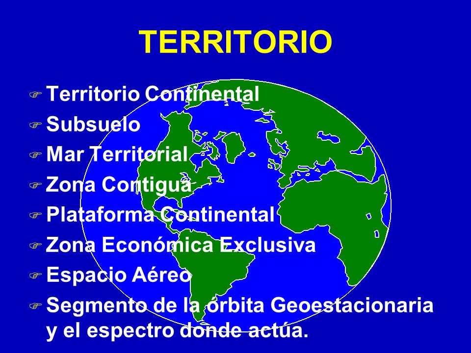 TERRITORIO Territorio Continental Subsuelo Mar Territorial