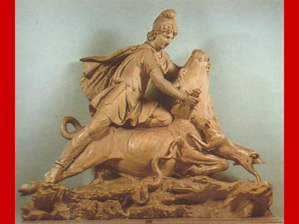 XIX. Mithra El Maestro señala entonces el Cuadro representando la inmolación del toro por parte de Mithra. Y dice: