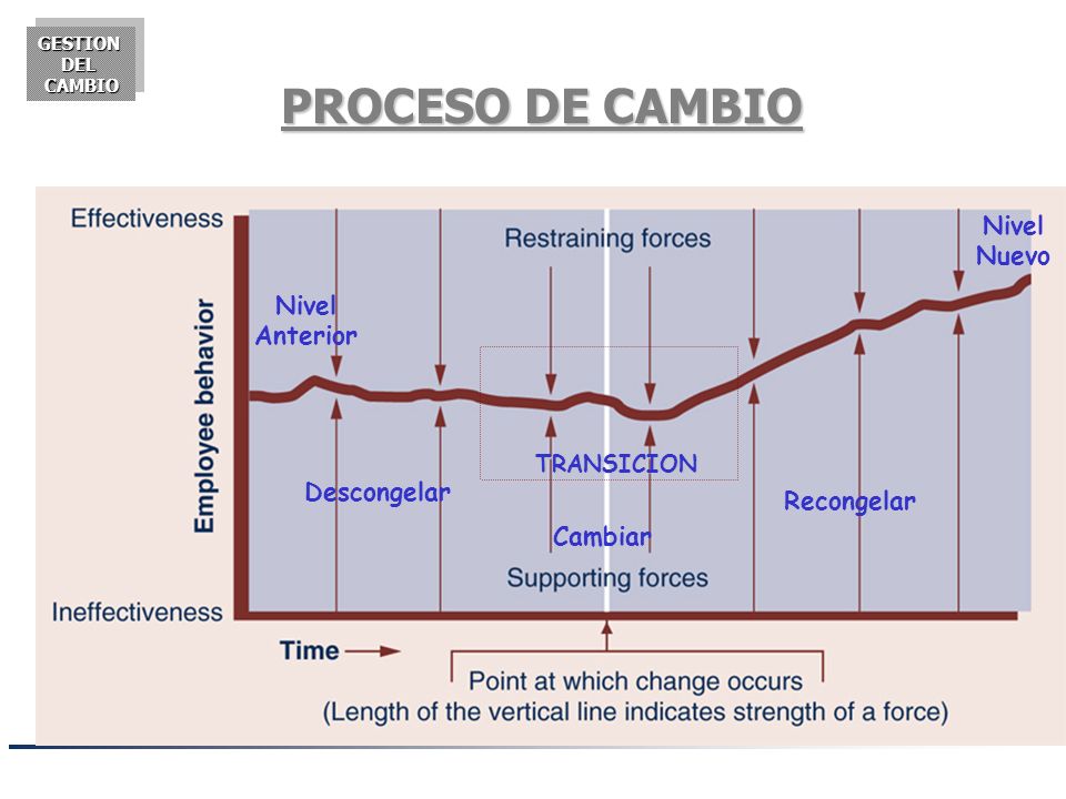 PROCESO DE CAMBIO Nivel Nuevo Nivel Anterior Descongelar Recongelar