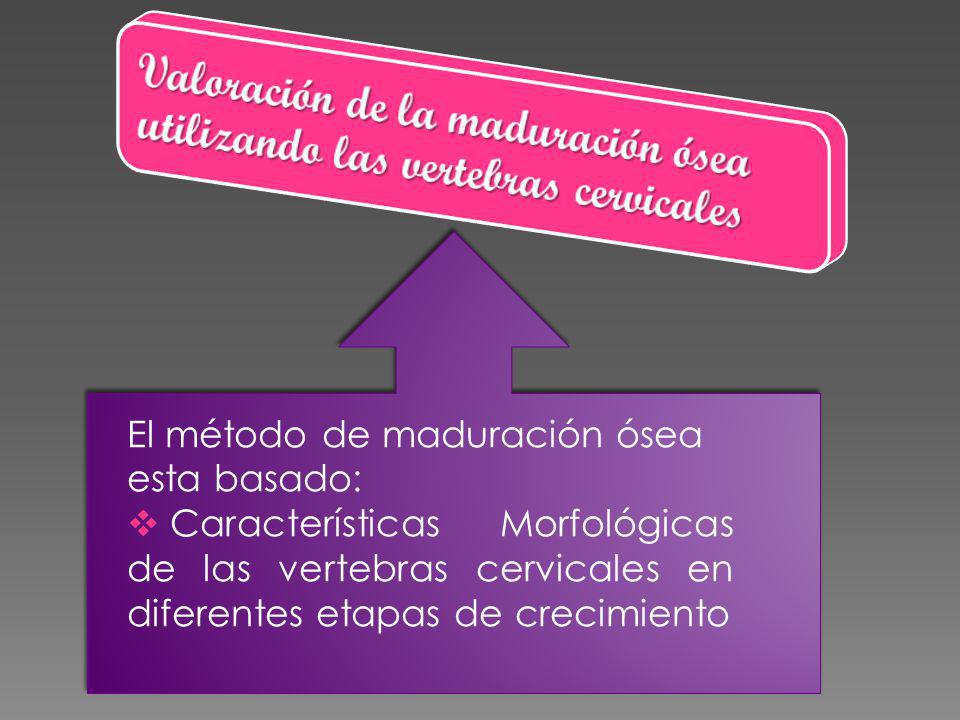 Valoración de la maduración ósea utilizando las vertebras cervicales