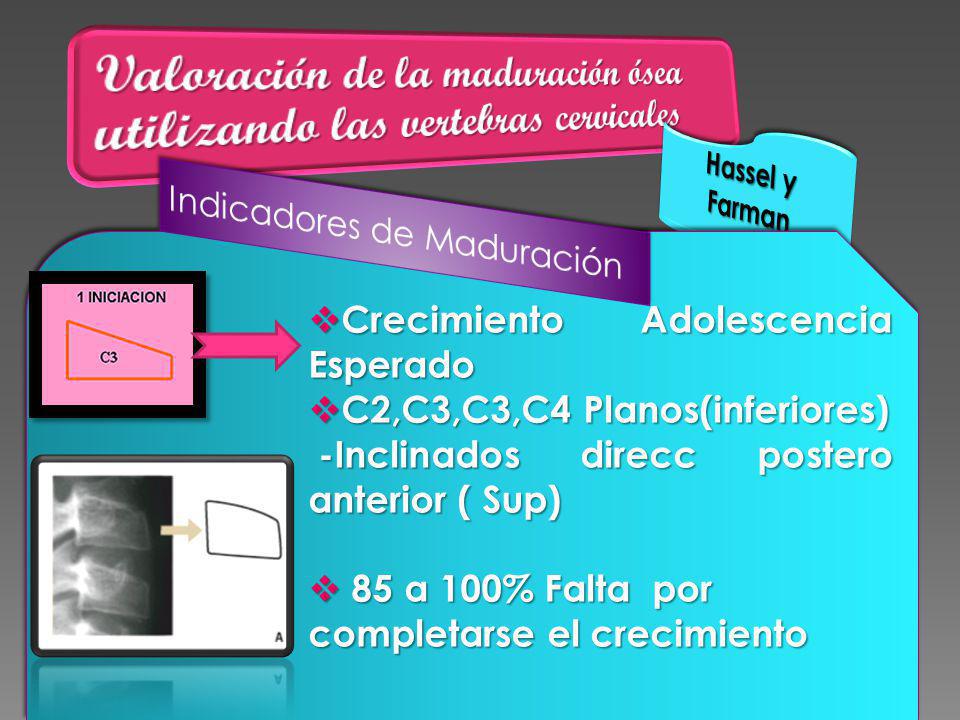 Valoración de la maduración ósea utilizando las vertebras cervicales