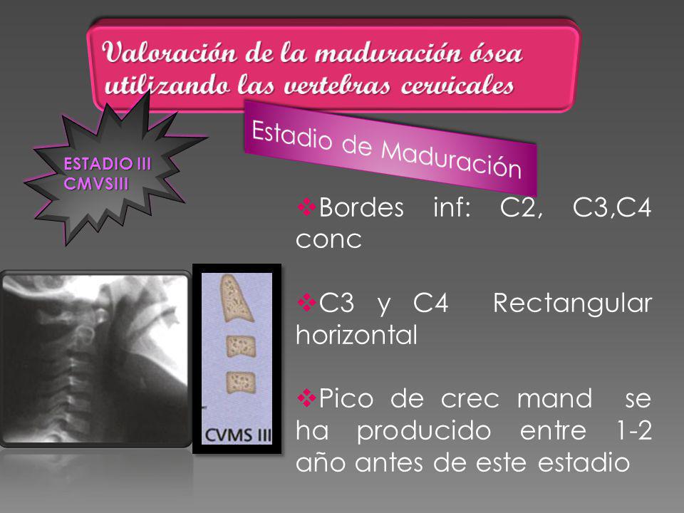 Valoración de la maduración ósea utilizando las vertebras cervicales