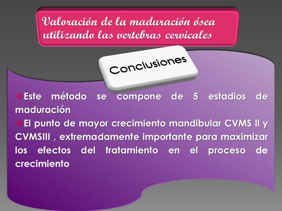 Valoración de la maduración ósea utilizando las vertebras cervicales