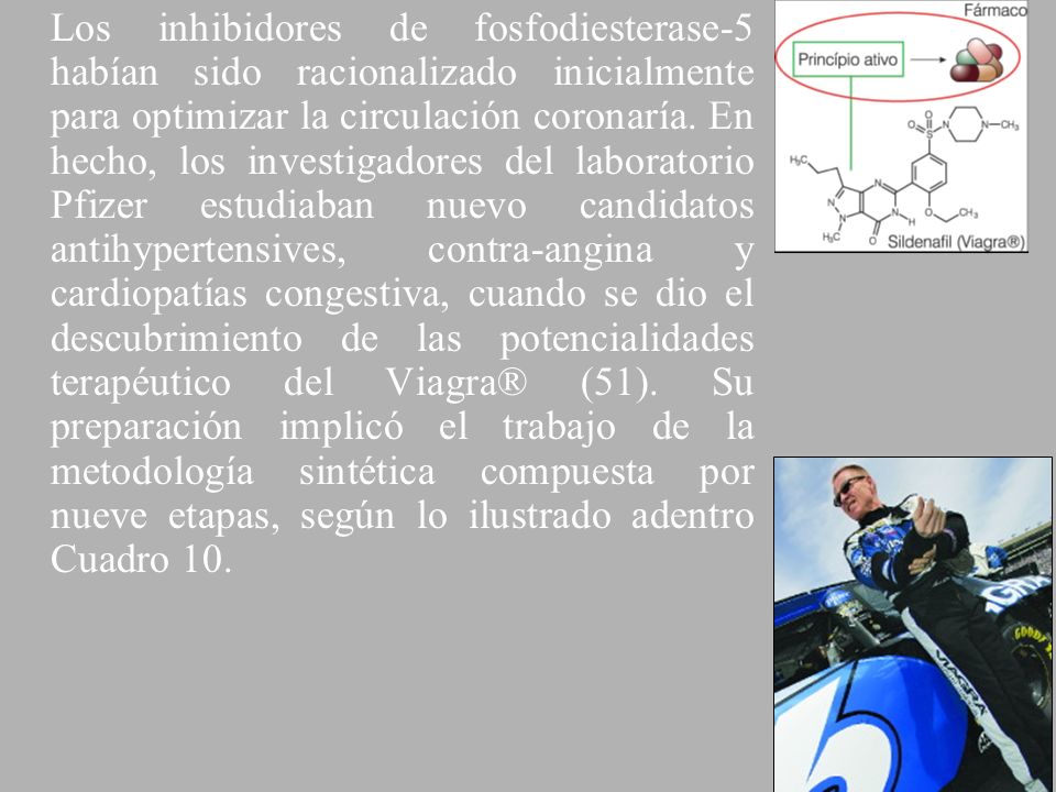 Los inhibidores de fosfodiesterase-5 habían sido racionalizado inicialmente para optimizar la circulación coronaría.