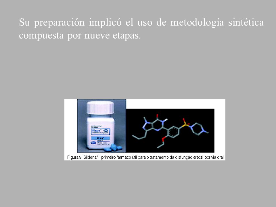Su preparación implicó el uso de metodología sintética compuesta por nueve etapas.