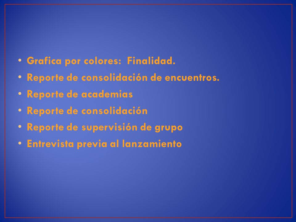 Grafica por colores: Finalidad.