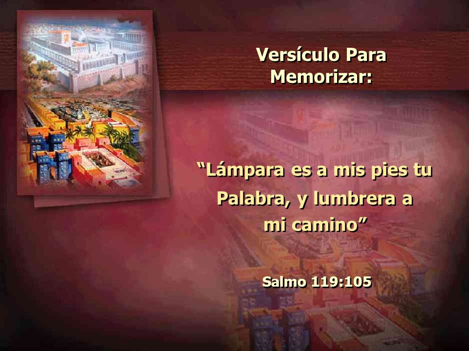Versículo Para Memorizar: