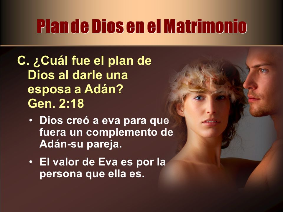 Plan de Dios en el Matrimonio