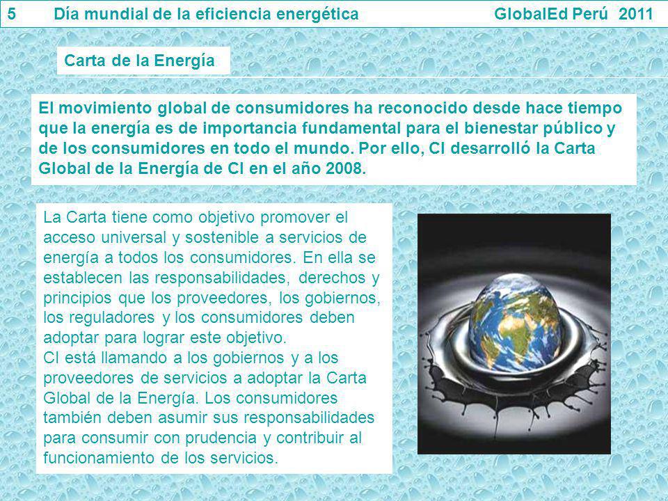 5 Día mundial de la eficiencia energética GlobalEd Perú 2011