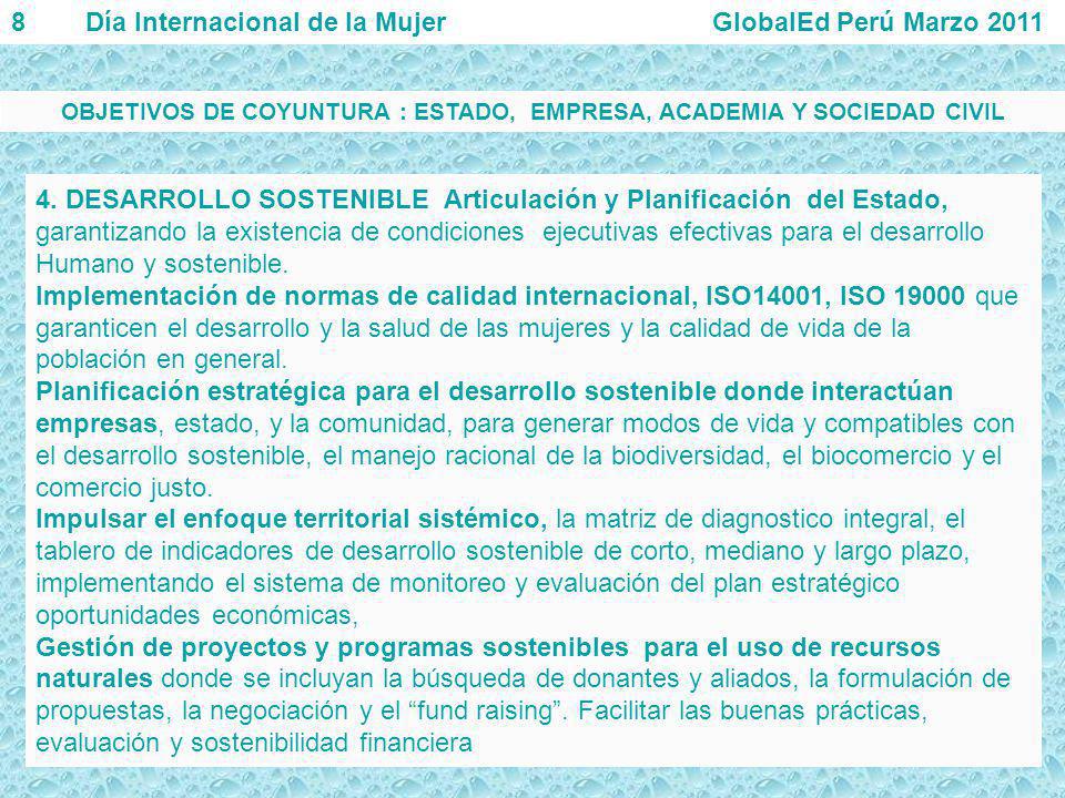 OBJETIVOS DE COYUNTURA : ESTADO, EMPRESA, ACADEMIA Y SOCIEDAD CIVIL