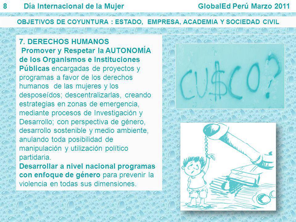 OBJETIVOS DE COYUNTURA : ESTADO, EMPRESA, ACADEMIA Y SOCIEDAD CIVIL