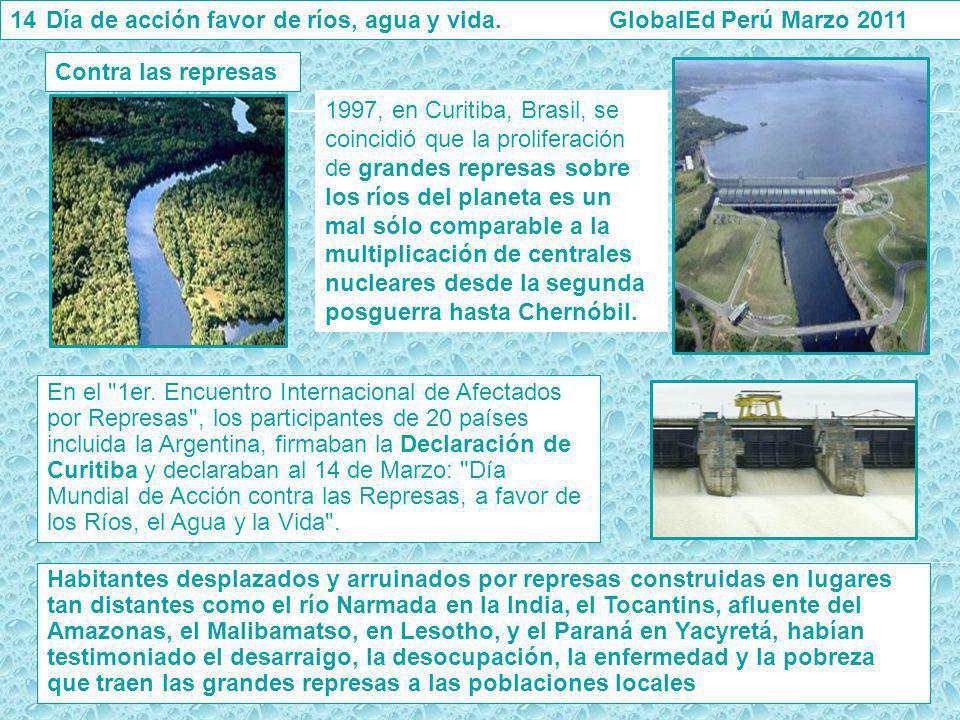 Día de acción favor de ríos, agua y vida. GlobalEd Perú Marzo 2011