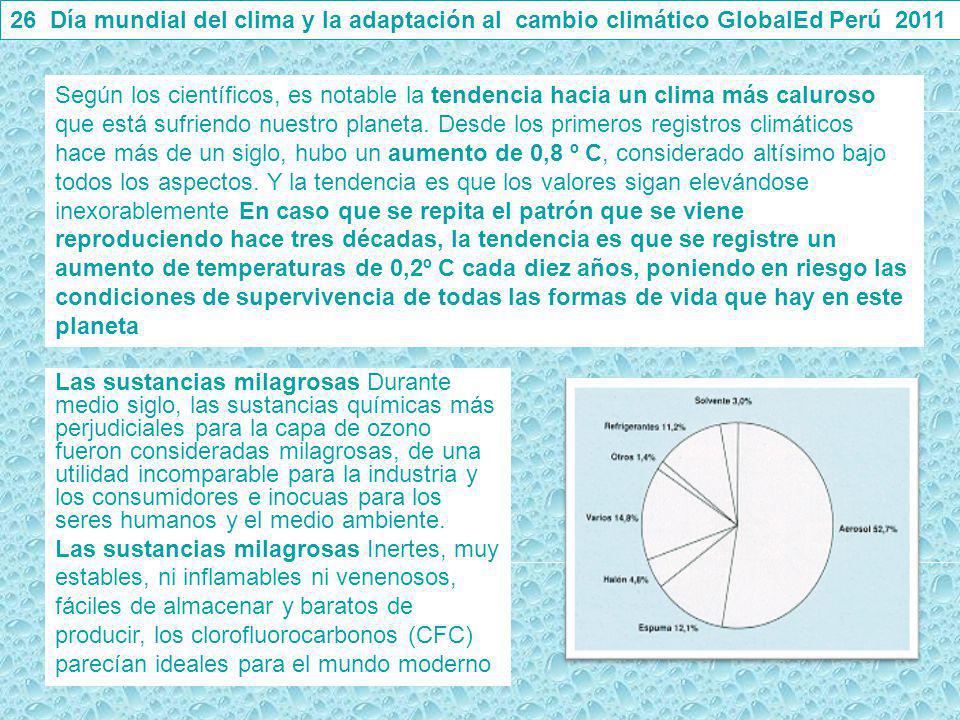 26 Día mundial del clima y la adaptación al cambio climático GlobalEd Perú 2011
