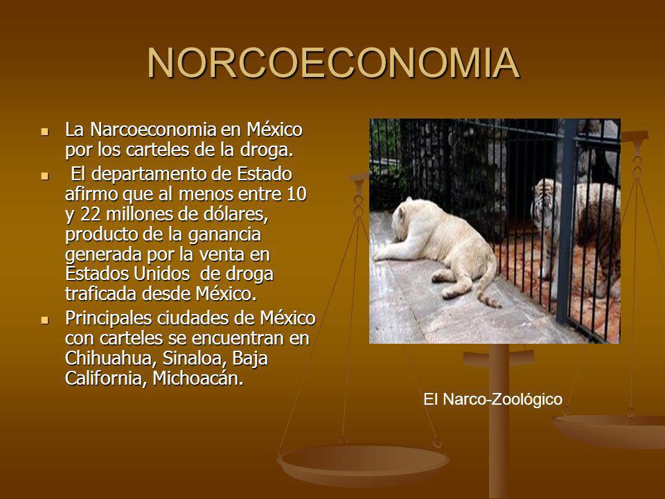 NORCOECONOMIA La Narcoeconomia en México por los carteles de la droga.