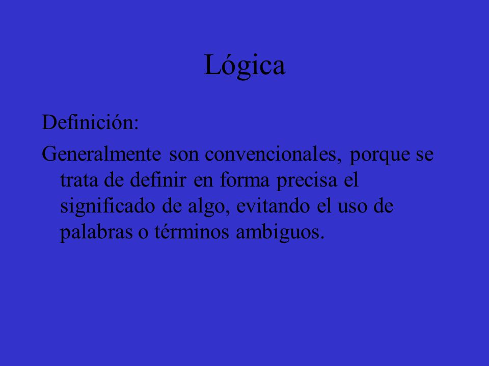 Lógica Definición: