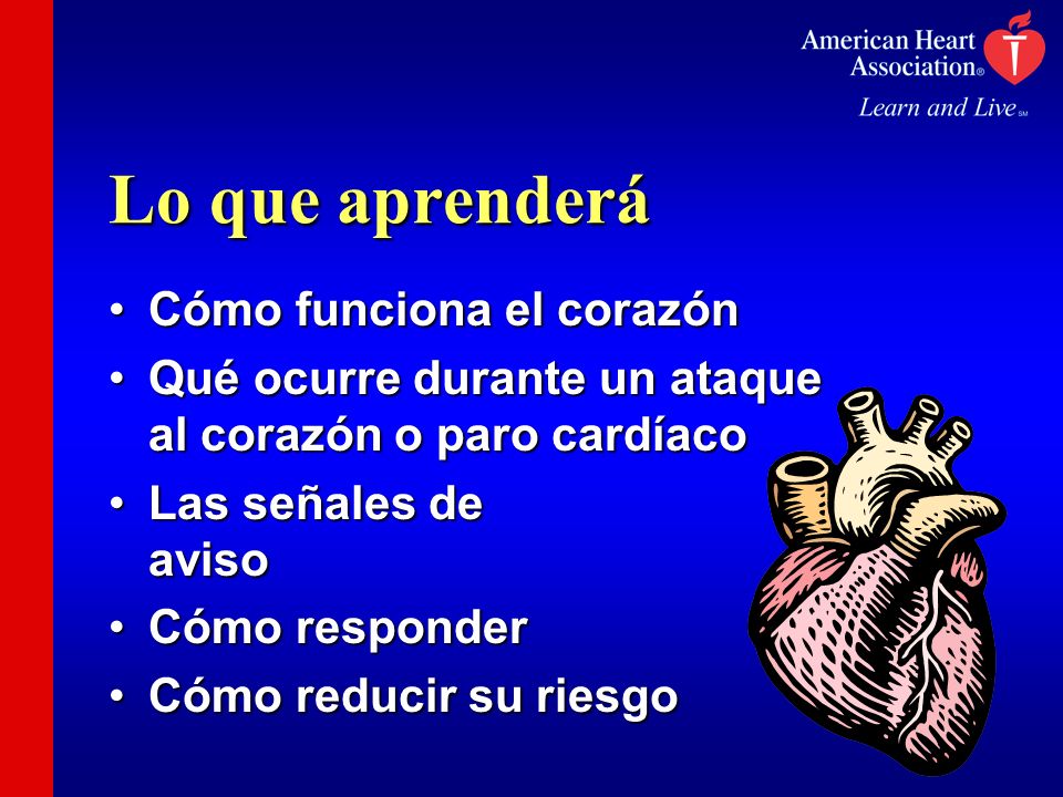 Lo que aprenderá Cómo funciona el corazón