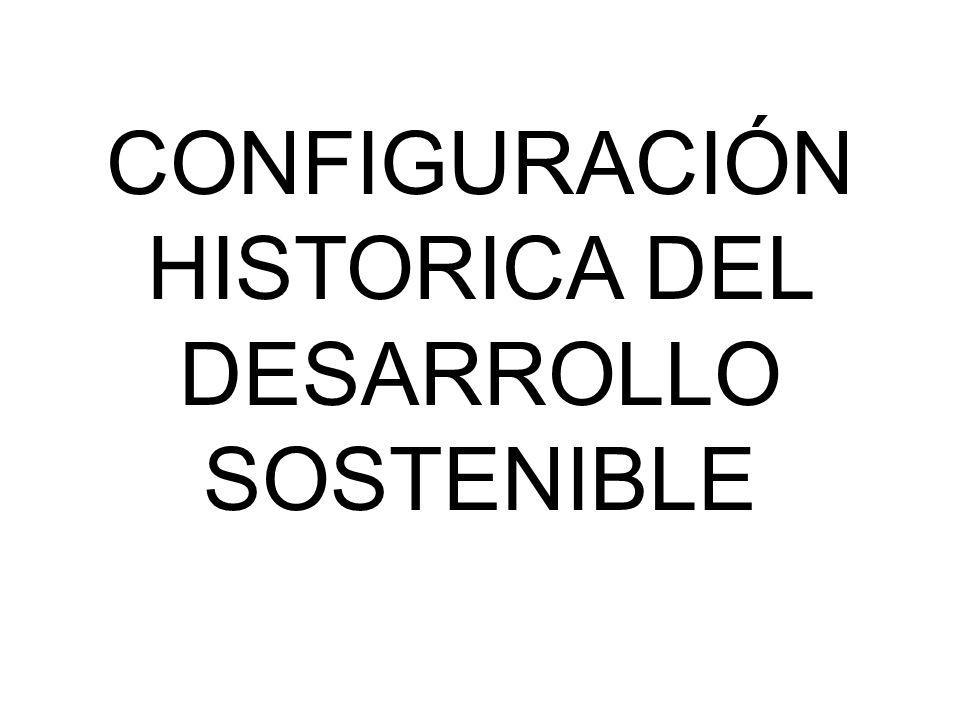 CONFIGURACIÓN HISTORICA DEL DESARROLLO SOSTENIBLE