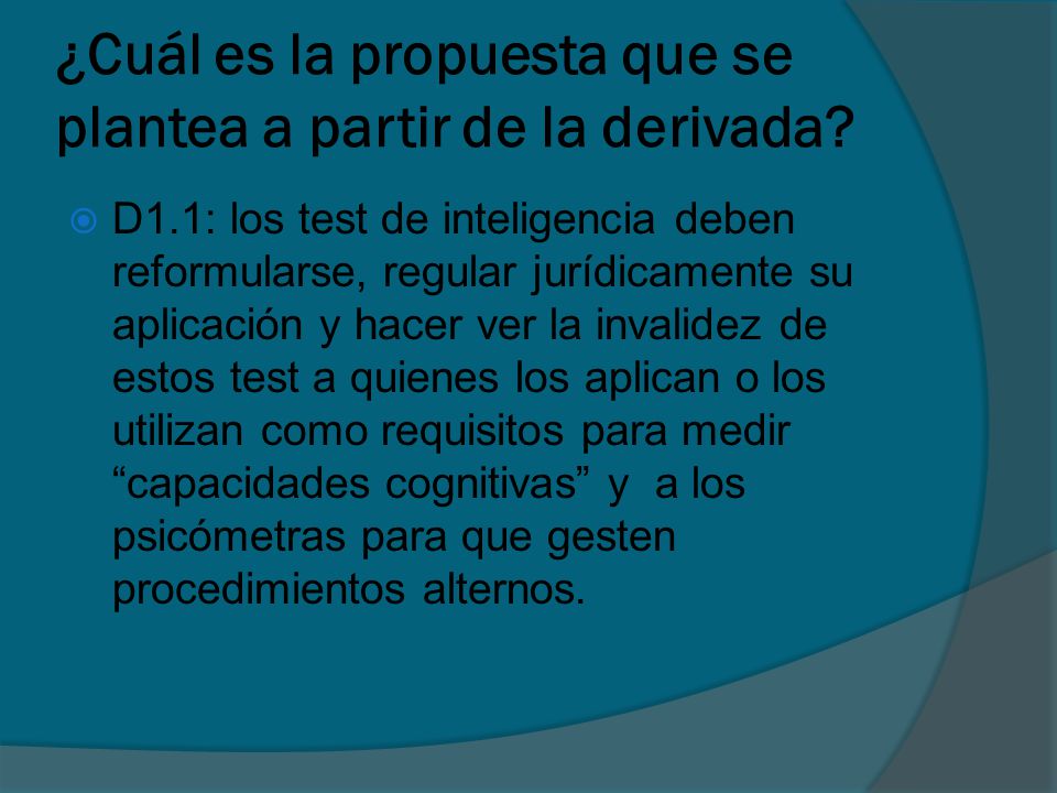 ¿Cuál es la propuesta que se plantea a partir de la derivada