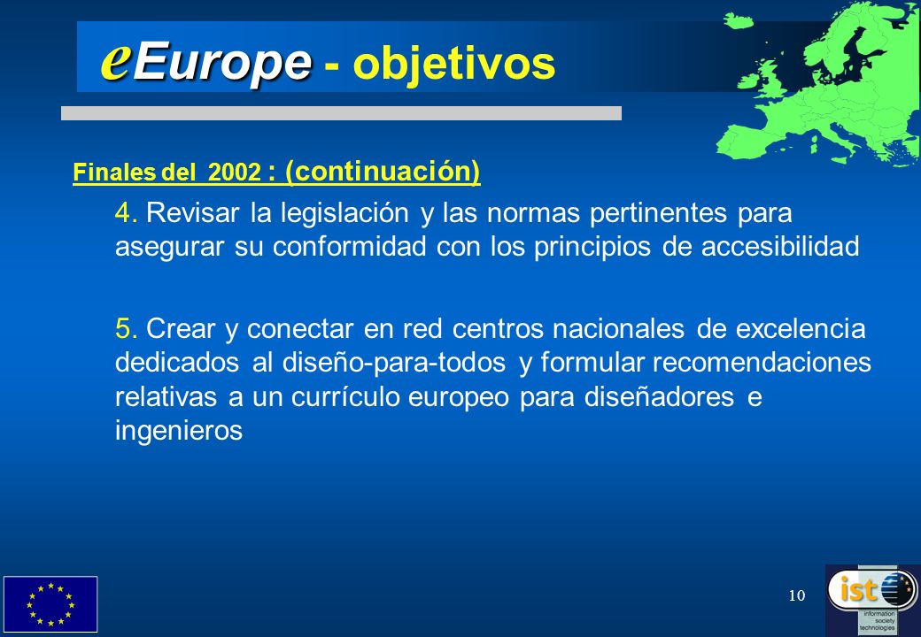 eEurope - objetivos Finales del 2002 : (continuación)