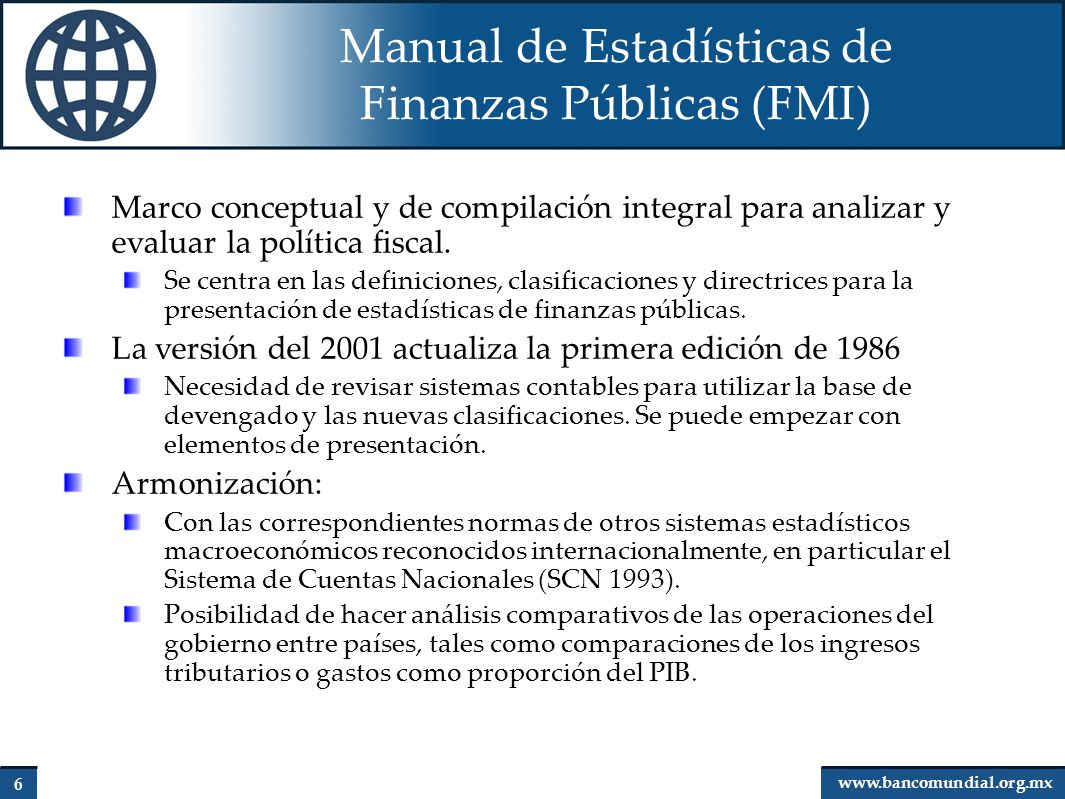 Manual de Estadísticas de Finanzas Públicas (FMI)