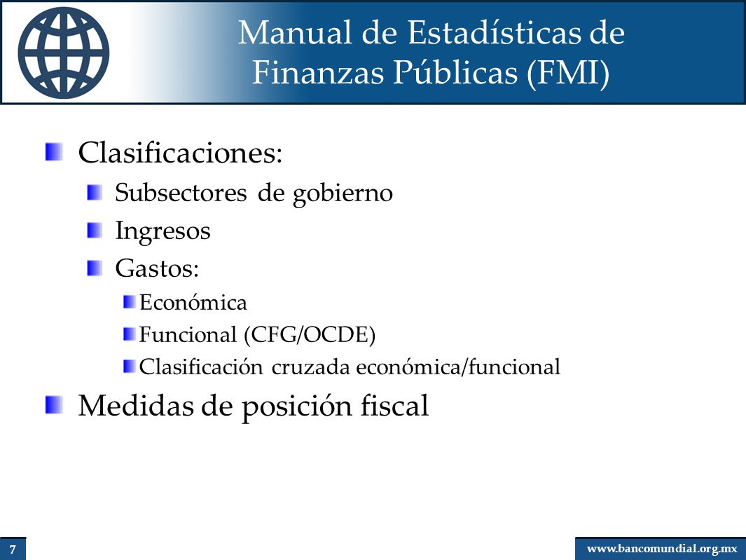 Manual de Estadísticas de Finanzas Públicas (FMI)