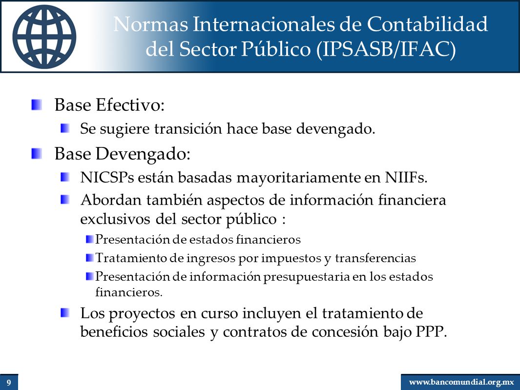 Normas Internacionales de Contabilidad del Sector Público (IPSASB/IFAC)