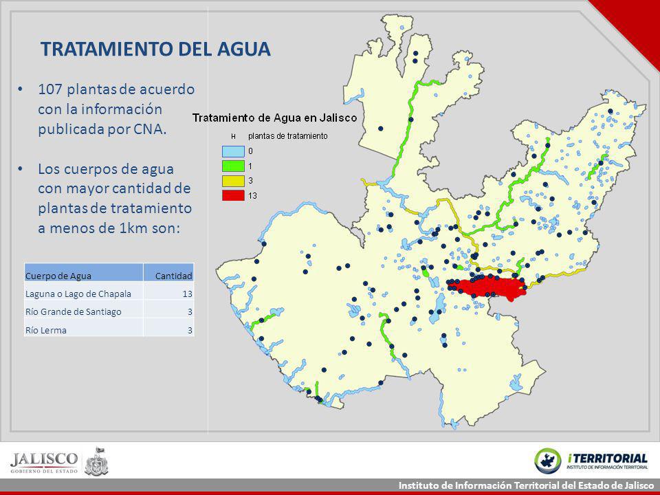 TRATAMIENTO DEL AGUA 107 plantas de acuerdo con la información publicada por CNA.