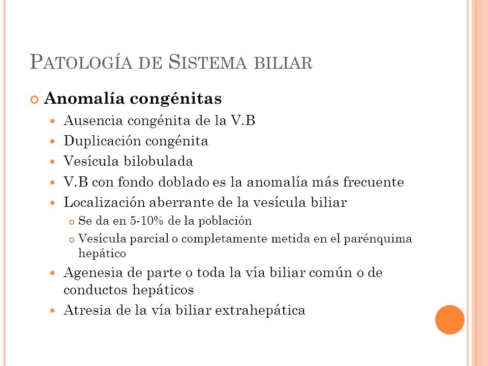 Patología de Sistema biliar