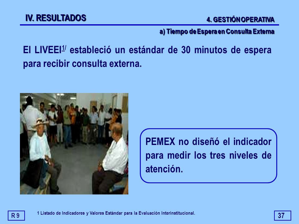 PEMEX no diseñó el indicador para medir los tres niveles de atención.