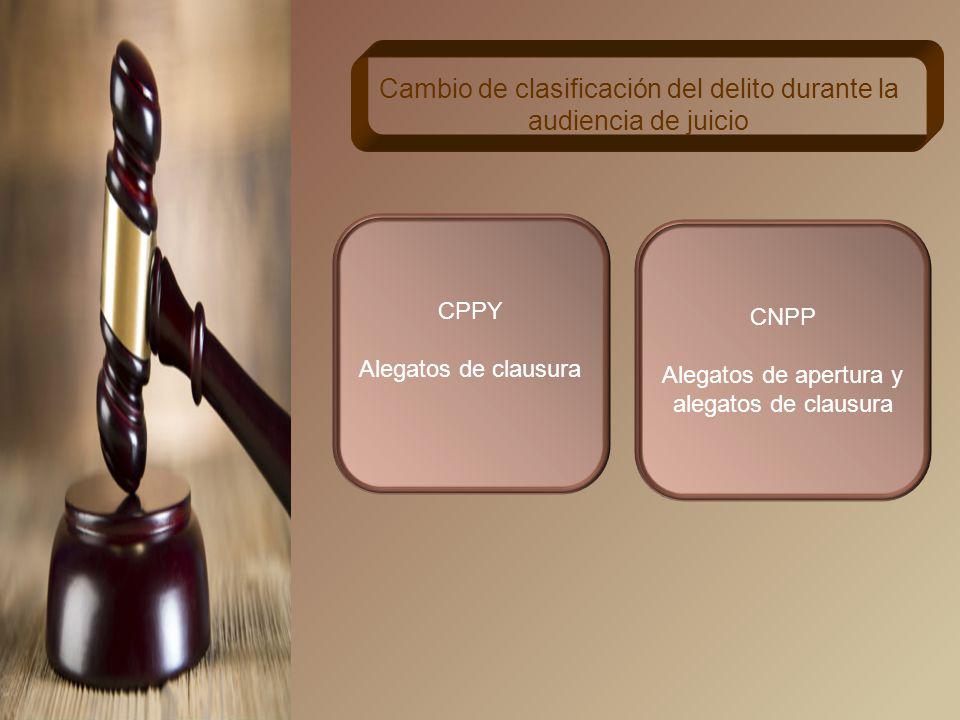 Cambio de clasificación del delito durante la audiencia de juicio
