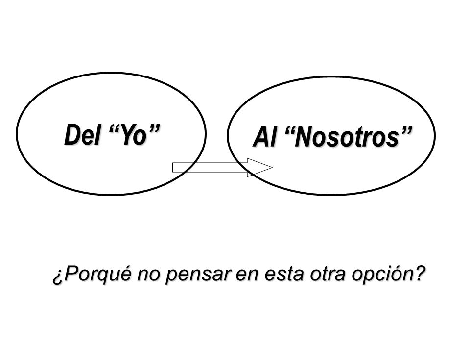 Del Yo Al Nosotros ¿Porqué no pensar en esta otra opción
