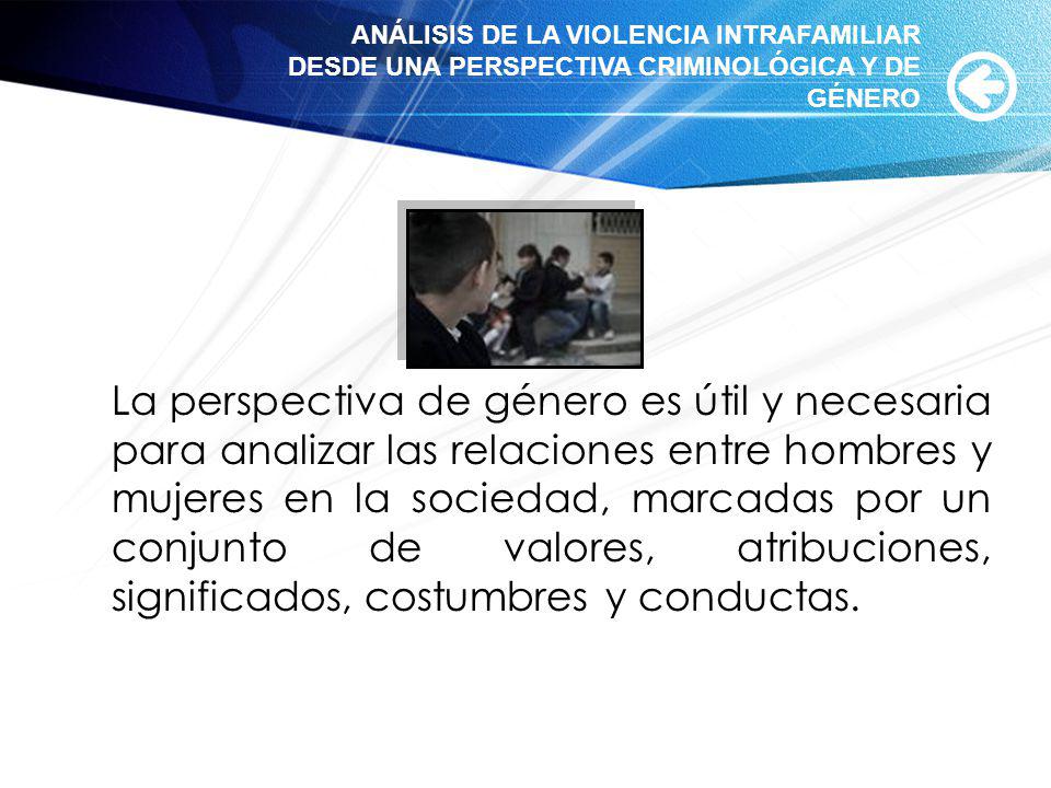 ANÁLISIS DE LA VIOLENCIA INTRAFAMILIAR DESDE UNA PERSPECTIVA CRIMINOLÓGICA Y DE GÉNERO